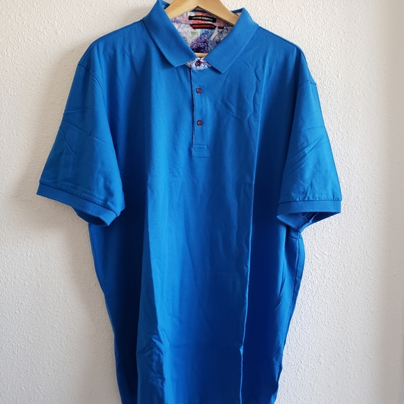 Nwt Esabel C Mens Blue Shortsleeve Polo - Picture 3 of 14
